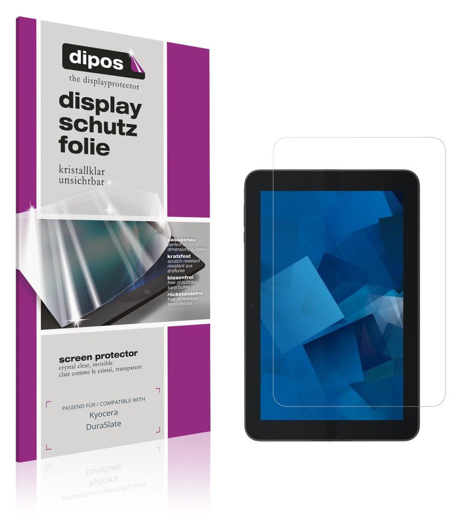 2x Schutzfolie für Kyocera DuraSlate klar Displayschutzfolie Folie Display Schutz dipos
