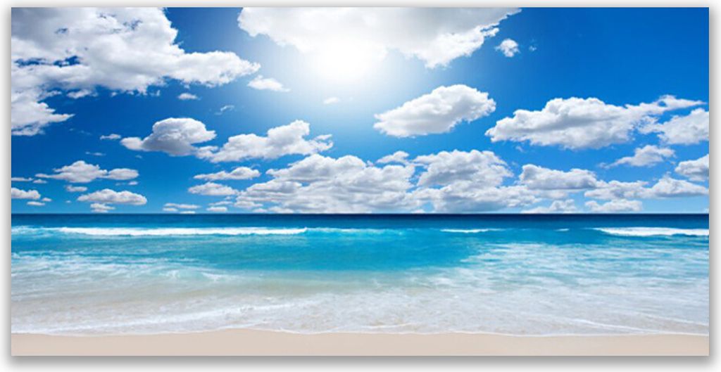 Tulup Leinwand-Bilder 120x60 Wandbild Canvas Kunstdruck Nordsee Strand Landschaft