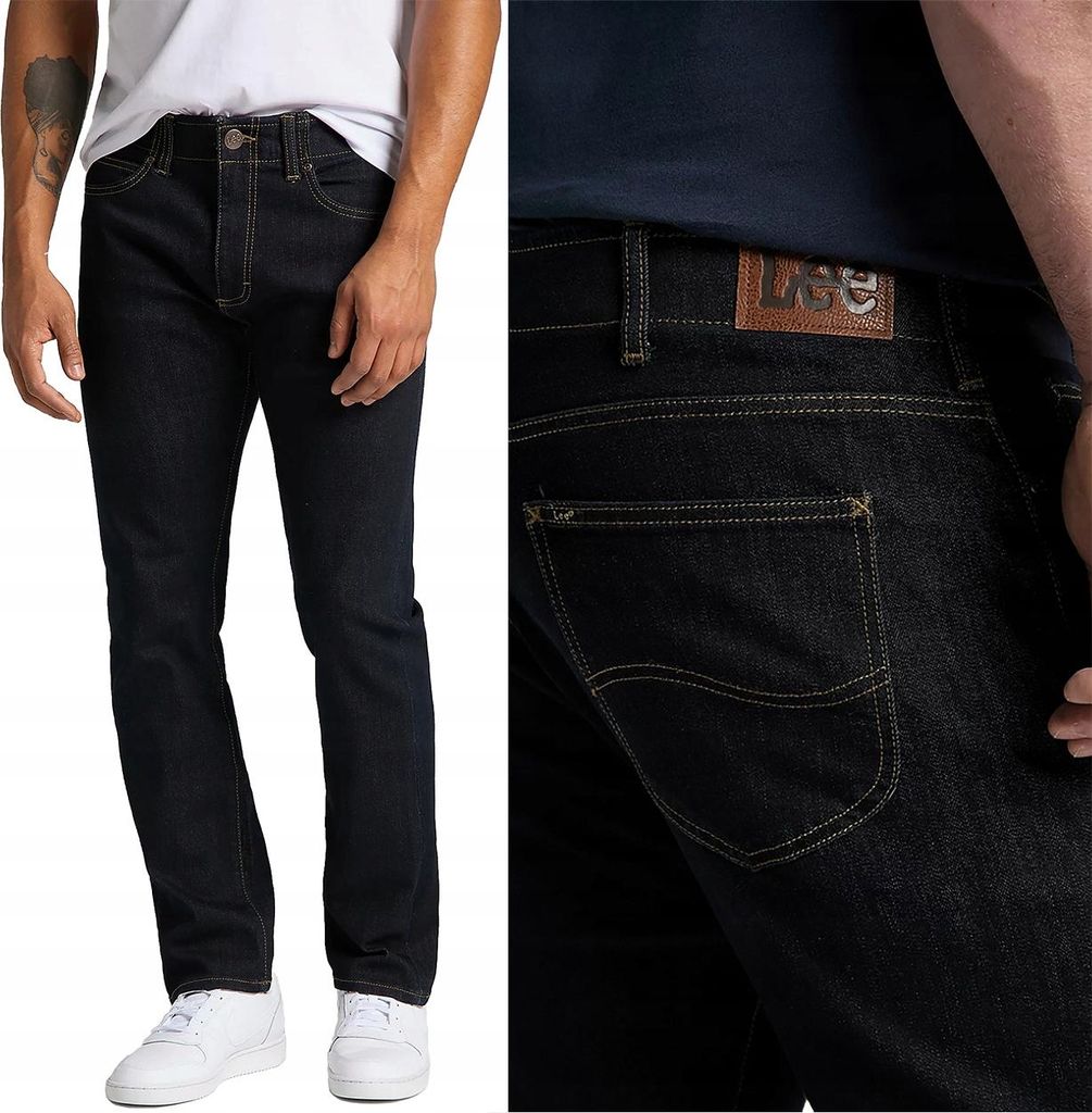 Lee Slim Fit Extreme Motion MVP Rinse, tailliert, bequem, Marineblau, W33 L34