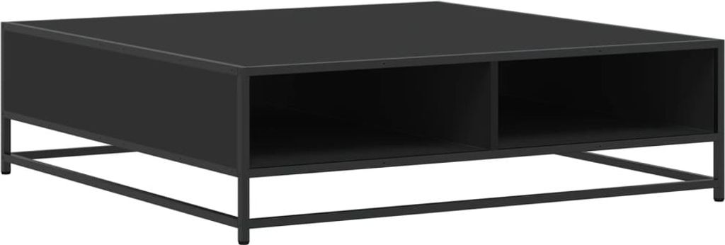 vidaXL Couchtisch Schwarz 100x100x30 cm Holzwerkstoff und Metall