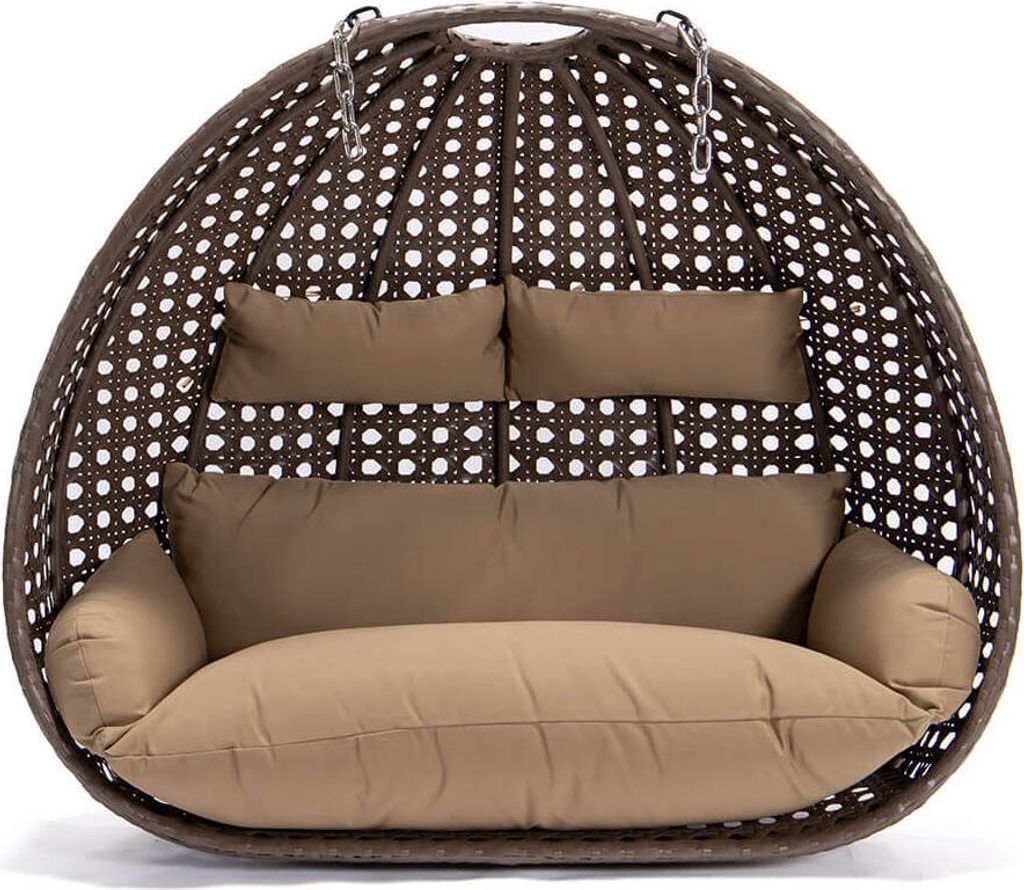 Home Deluxe - Závěsné křeslo TWIN - hnědé, pouze koš - Obrázek produktu 