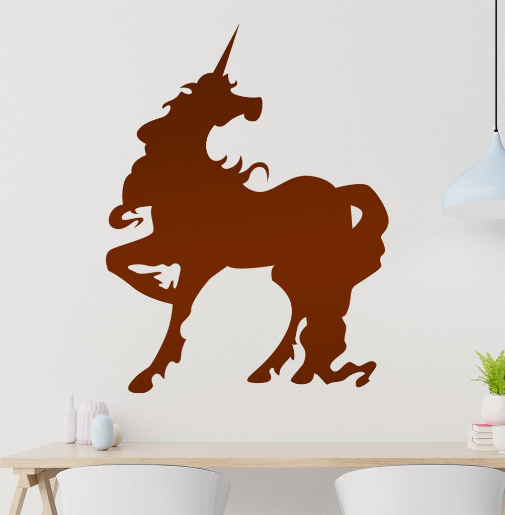 Kiwistar Einhorn Wandtattoo in 6 Größen - Wandaufkleber Wall Sticker - Dekoration, Küche, Wohnzimmer, Schlafzimmer, Badezimmer