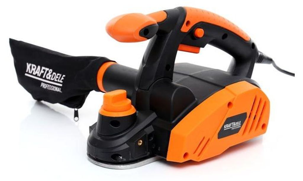 KRAFT&DELE | Elektrohobel, 1450W, große Messerwelle, automatischer Parkschuh, Falztiefenanschlag, Wendemesser