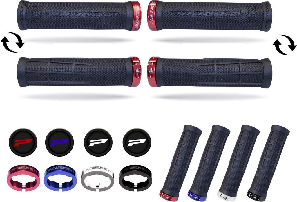 Pg995 Atv / Jet Ski / Mtb Griff (22+22Mm, Länge 120Mm) Farbe Schwarz Mit Schwarzem Lock-On (995-318) (995-102)