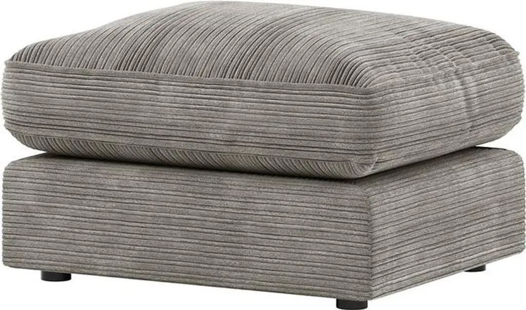 Pouf Dillon Jumbo Gris Rembourrage Moelleux Polyuréthane Haute Densité