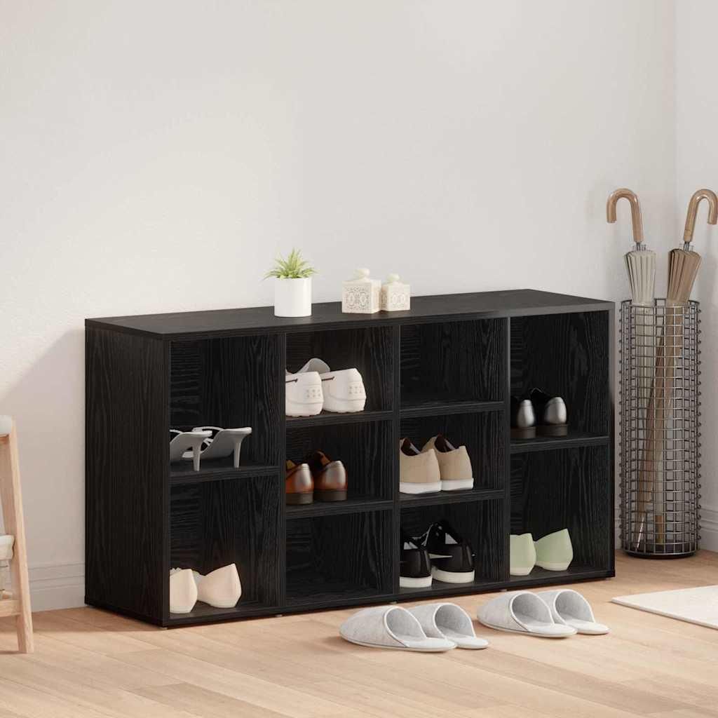 Möbel Schuhbank Schwarze Eiche 103 x 30 x 55 cm Holzwerkstoff - Schuhregale 875160