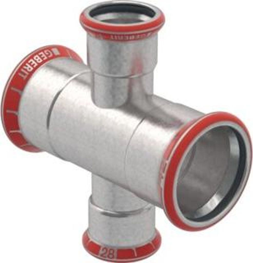 Geberit 21134 Mapress C-Stahl Kreuzstück reduziert