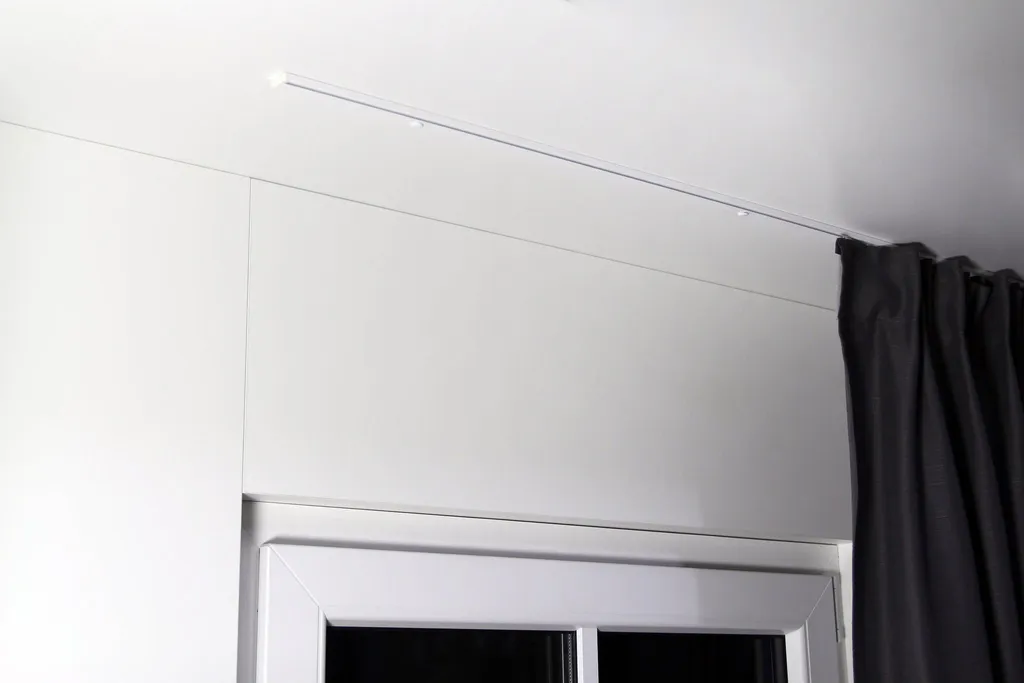 Tringle à rideaux rail chemin de fer Minimal blanc 120cm pour voilage chic - 4
