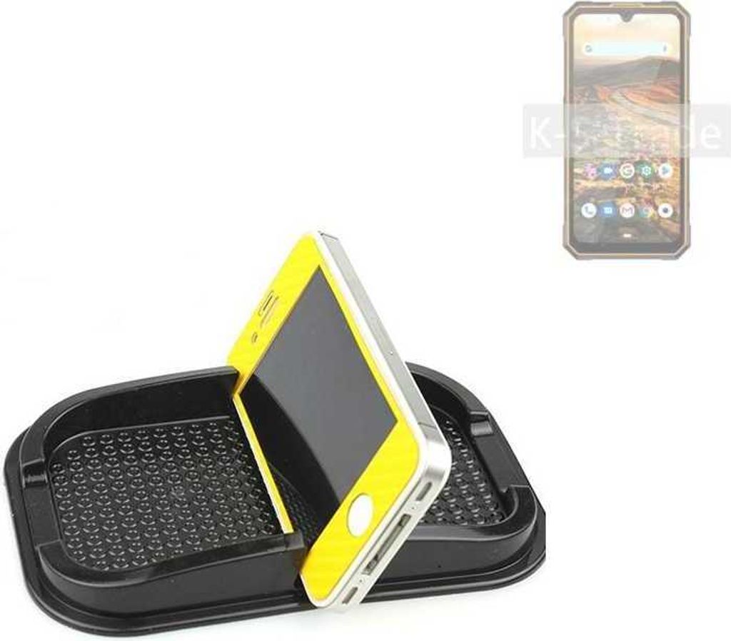 K-S-Trade Auto Anti Rutsch Matte Smartphone-Halter kompatibel mit Cubot KingKong 5 Haft Pad Armaturenbrett Handy-Halterung Silikon