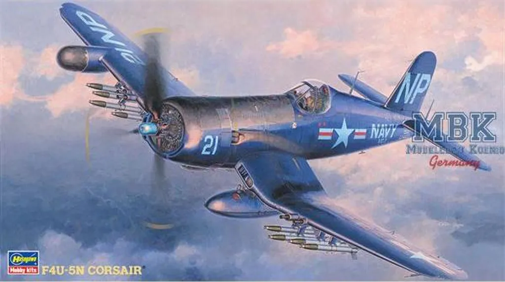 Avion F4U-5N Corsair Hasegawa 09075 avec détails historiques précis
