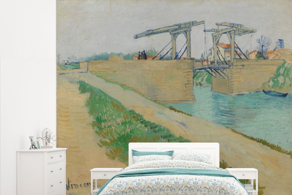 Tapeten - Fototapete - Die Brücke von Langlois - Vincent van Gogh - 290x240 cm - Vinyl