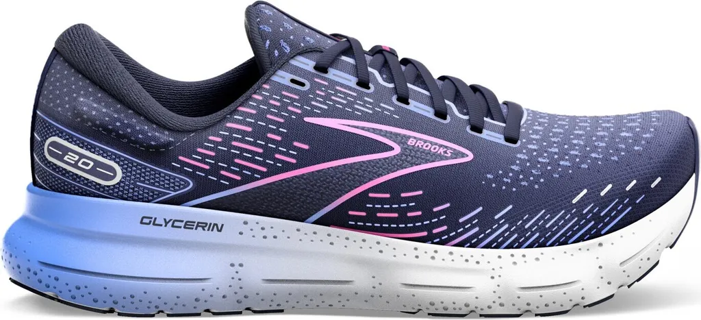 Brooks Glycerin 20 Peacoat Bleu Rose - Chaussures de Running Femme 37,5