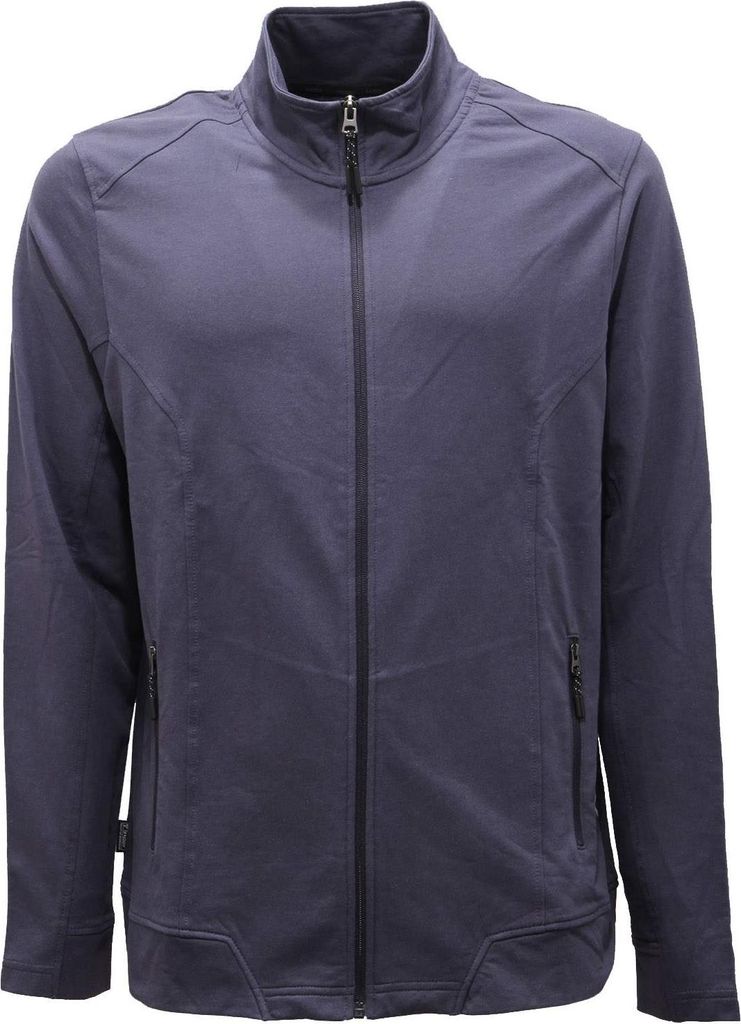 6858AG felpa uomo FREDDY blue jersey Baumwolle full zip sweatshirt man