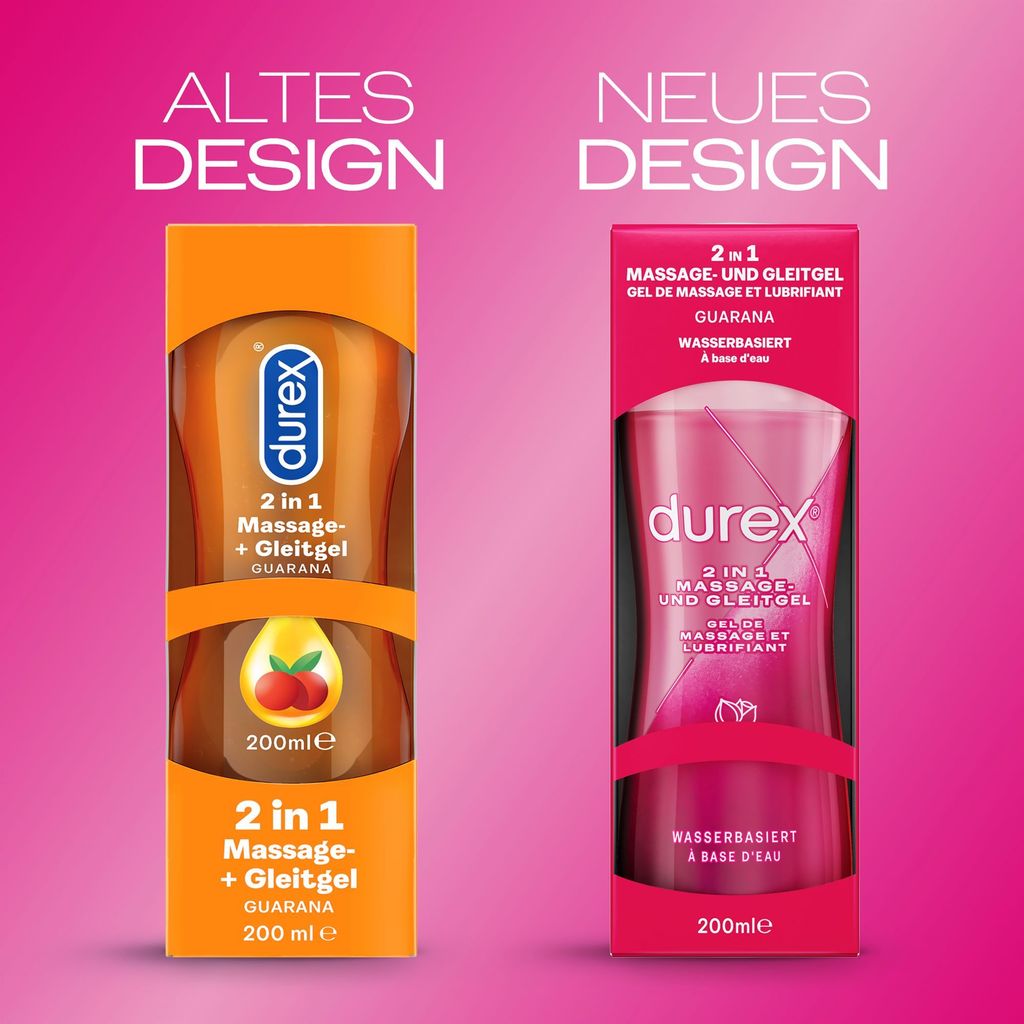 DUREX play 2 in1 Massage-Gel Guarana 200ml -New Design- DUREX play 2 in1 Massage-Gel Guarana 200ml -New Design-