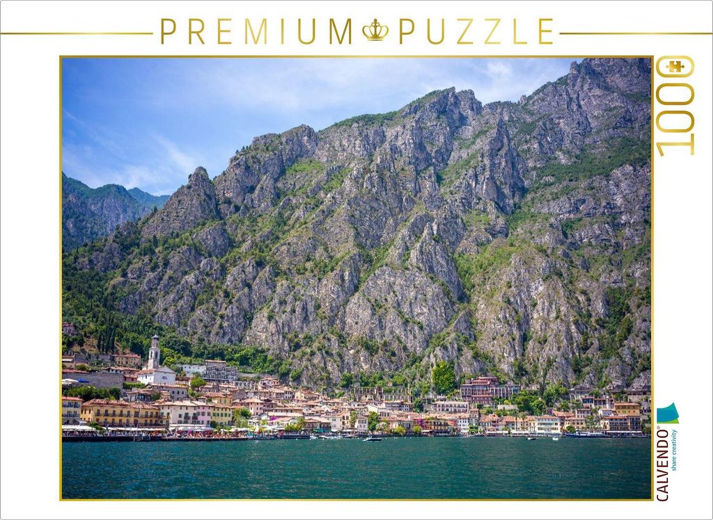 CALVENDO Puzzle Blick auf Limone sul Garda | 1000 Teile Lege-Größe 64x48cm Foto-Puzzle für glückliche Stunden