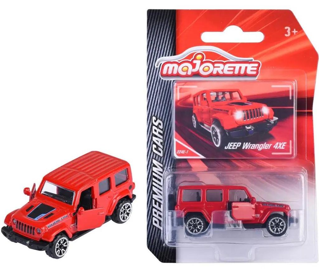 Majorette Spielzeugauto Premium Cars Jeep Wrangler rot Produktbild 