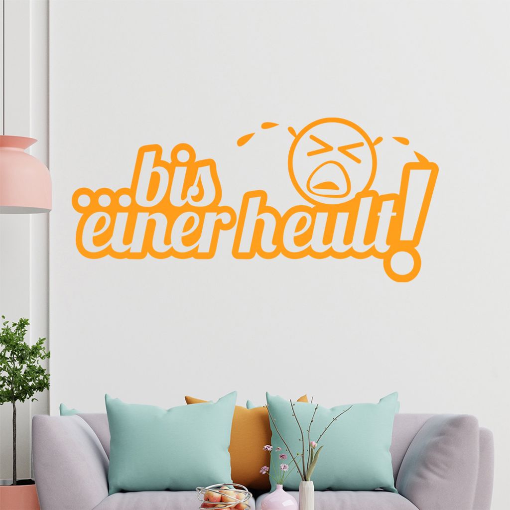 KIWISTAR Bis einer heult Wandtattoo in 6 Größen - Wandaufkleber Wall Sticker - Dekoration, Küche, Wohnzimmer, Schlafzimmer, Badezimmer