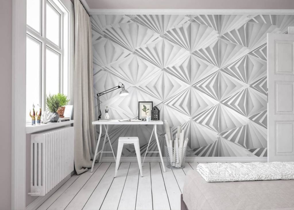 Komar 3D fototapeta "Delta", černá, bílá, 368 x 254 cm Obrázek produktu 