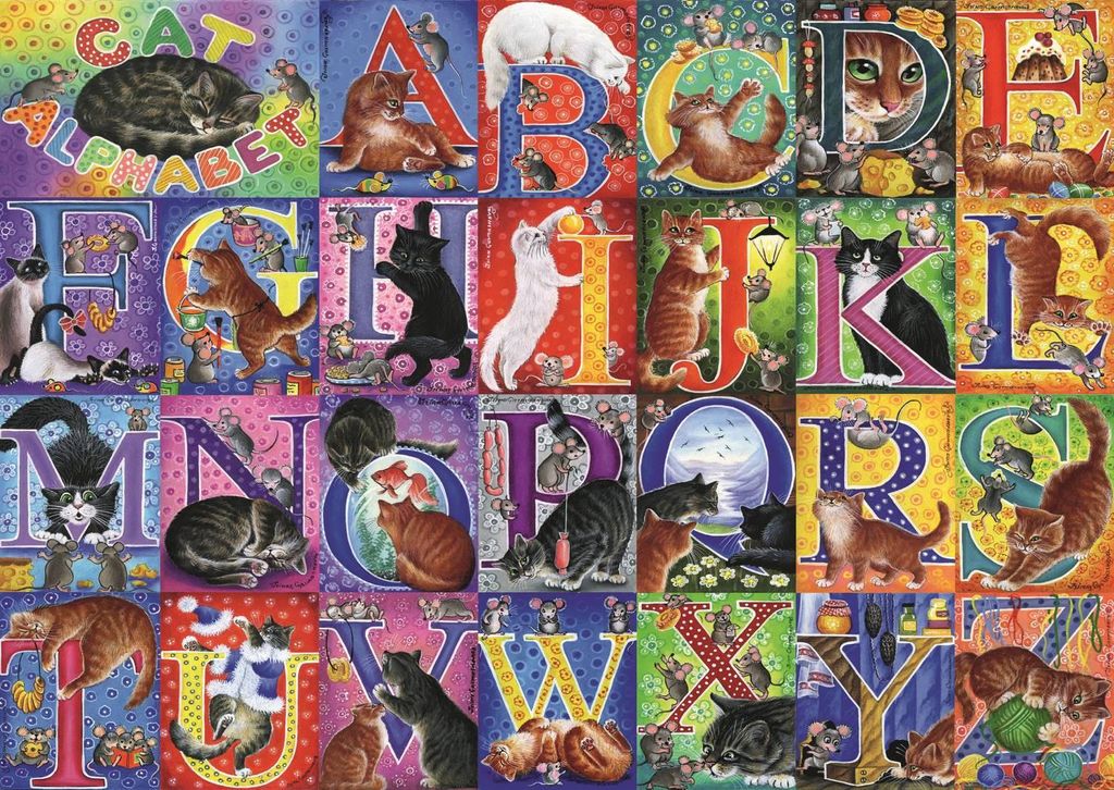 Trefl - Puzzle Cat alphabet - 500 dielov