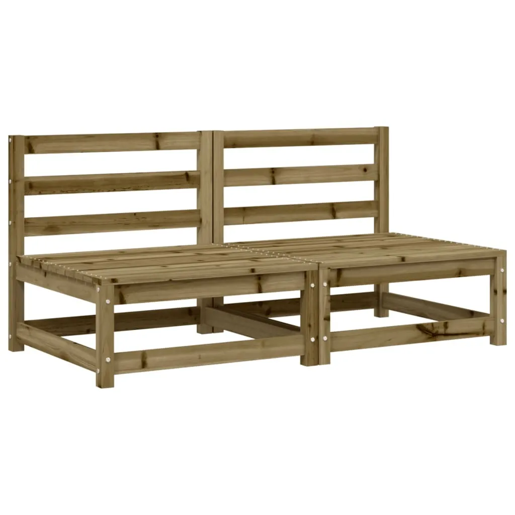 SYFAX™ Divani Giardino Senza Braccioli 2pz 70x70x67 cm Pino Impregnato