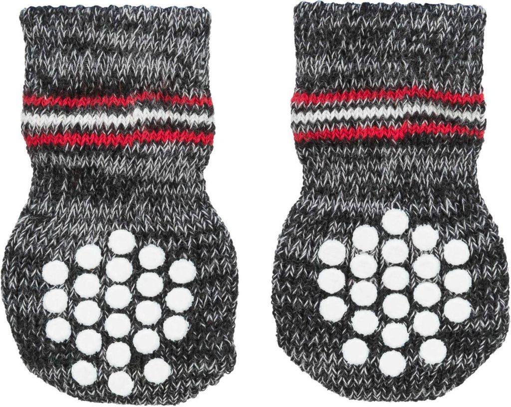 TRIXIE Hundesocken, Anti-Rutsch, XXS–XS, grau Produktbild 