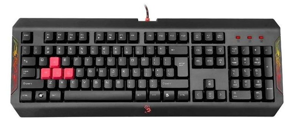 BLOODY Q100, Pełnowymiarowy (100%), Przewodowa, USB, Czarny Zdjęcie produktu 