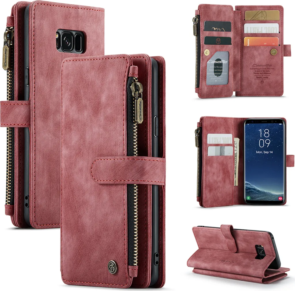 Custodia Protettiva Samsung Galaxy S8 - Flip Cover Portafoglio con Zip