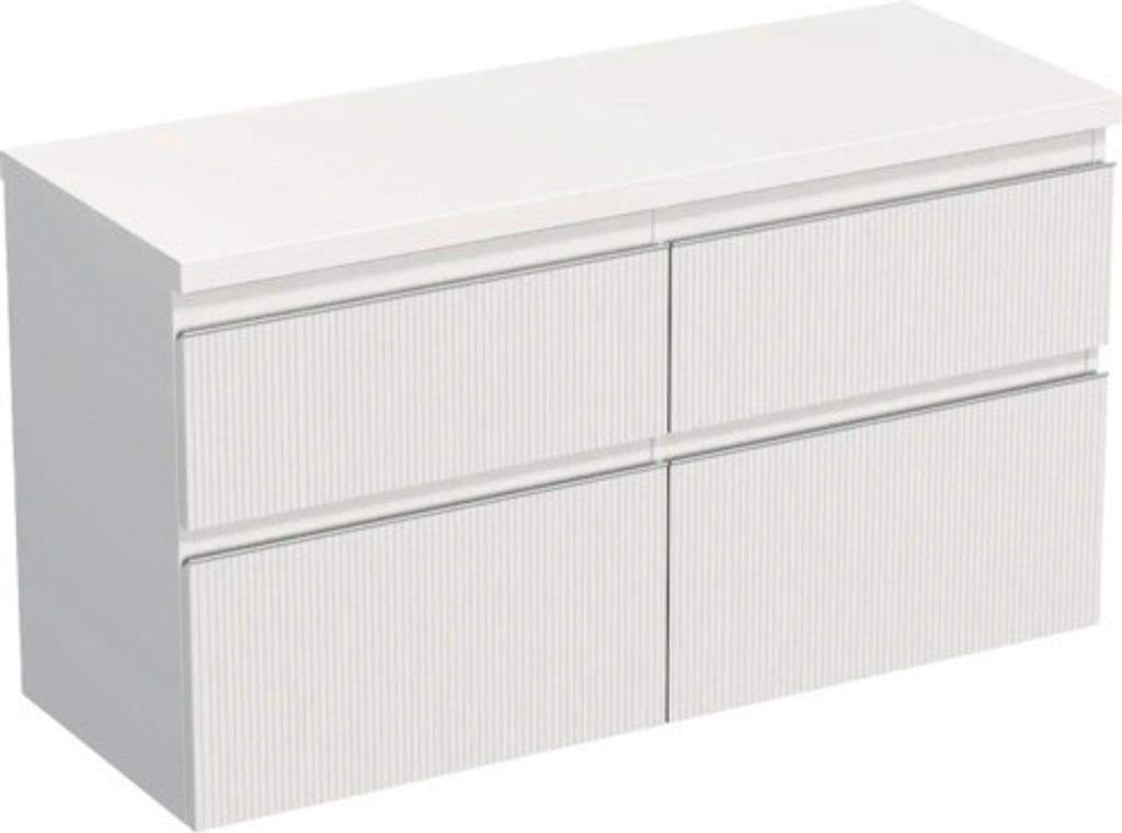 Jungborn Waschtischunterschrank TRENTA BxHxT 116,7 x 64,6 x 44,5 cm Frontfarbe weiß matt TRE DESK 120D 4Z S A8916