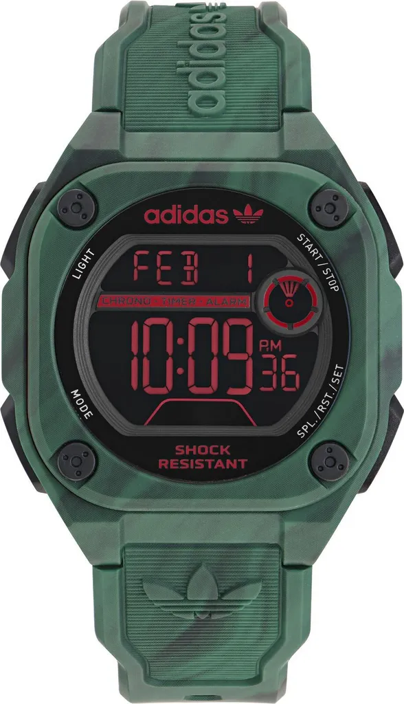 Montre en silicone adidas Originals Street City Tech Two GRFX noire