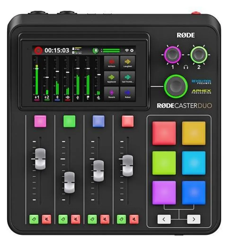 Console de mixage podcast Rode Rodecaster Pro Duo avec casque de studio - 2