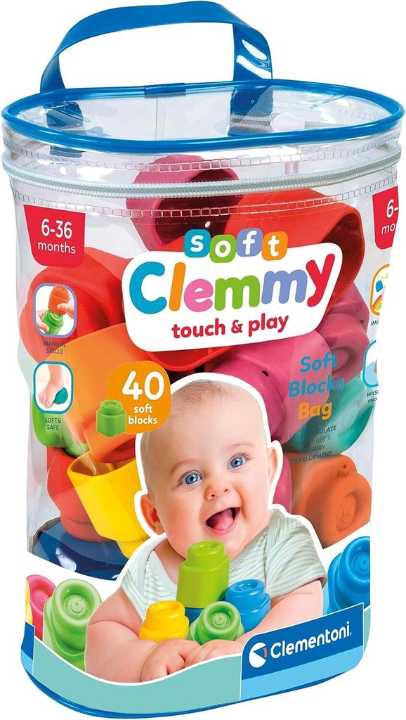 Clementoni Clemmy Bag 40, 0,6 rok / roky, 40 kusov, Guma Obrázok produktu 