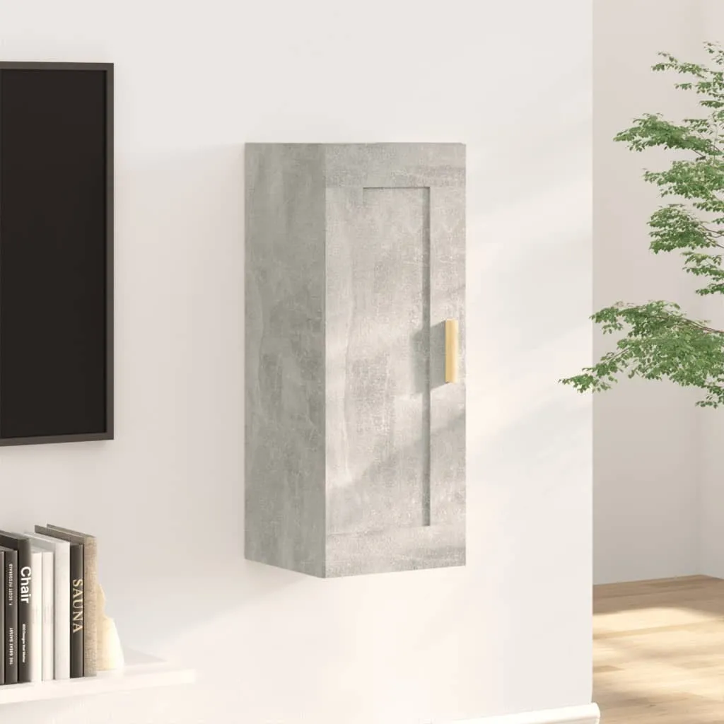 Maison Exclusive - Armadio a muro grigio cemento 35x34x90 cm Materiale ligneo