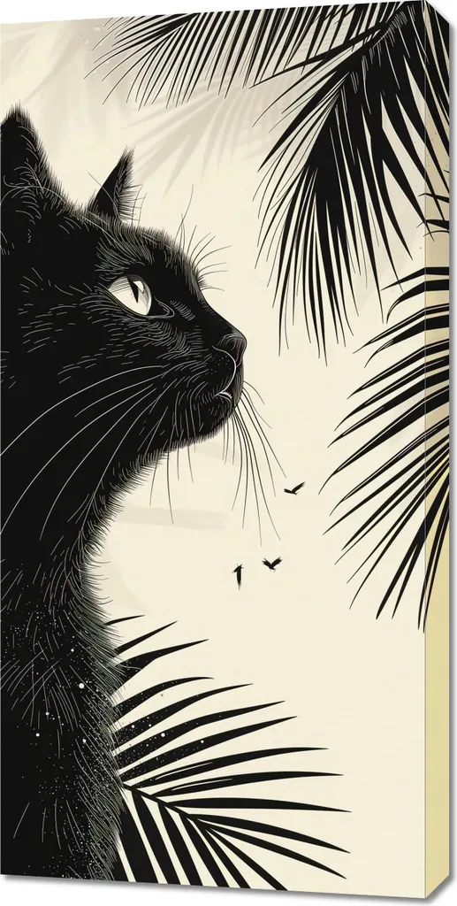 Quadro Grande 50x100 cm Palme - Decorazione Parete Camera e Soggiorno