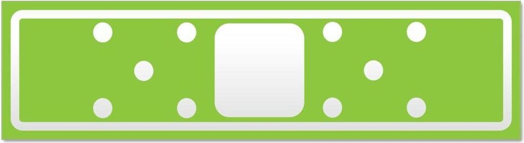 Kiwistar - Autoaufkleber - Lindgrün - 30 x 8 cm - Pflaster invertiert - Hinweis Aufkleber Sticker für Auto, Kfz, Fahrrad, PKW, LKW