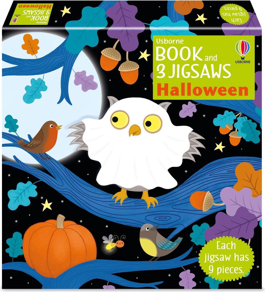 Usborne Book and 3 Jigsaws: Halloween