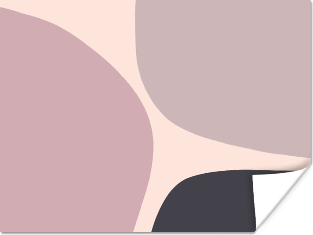 MuchoWow Poster Pastell - Gestaltung - Minimalismus 40x30 cm - Plakate für die Wände - Poster Wohnzimmer