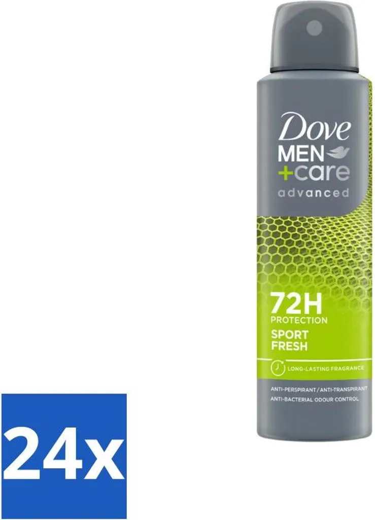 Dove Men+Care Sport Fresh 24 Pezzi | Risparmio Famiglia e Sport