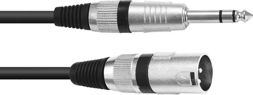 OMNITRONIC Adapterkabel XLR(M)/Klinke stereo 2m sw