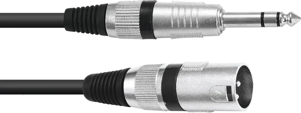 Cavo Bilanciato Omnitronic XLR-M / Jack 6.3mm Stereo 0.9m per Mixer