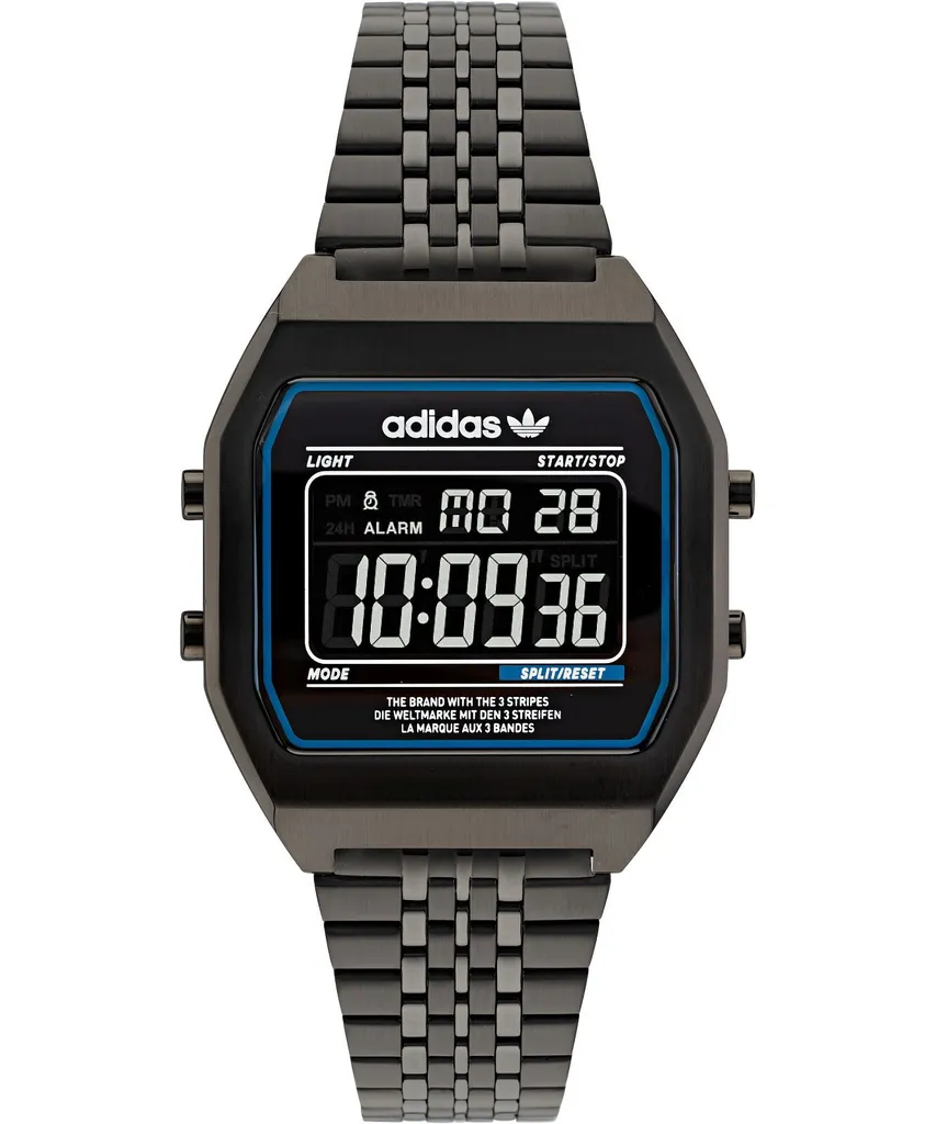 Montre Adidas Originals Digital Two AOST22073 Mixte en Acier Doré