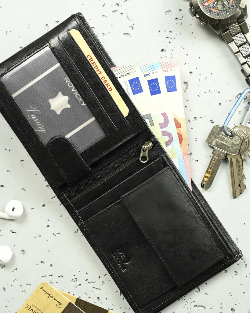 Portafoglio Uomo Pelle Grande con Zip e Portamonete | Elegante e Sicuro - 6