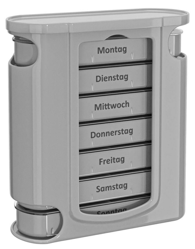 WELLGRO Tablettenbox 7 Tage 4 Fächer – Pillenbox & Produktbild 