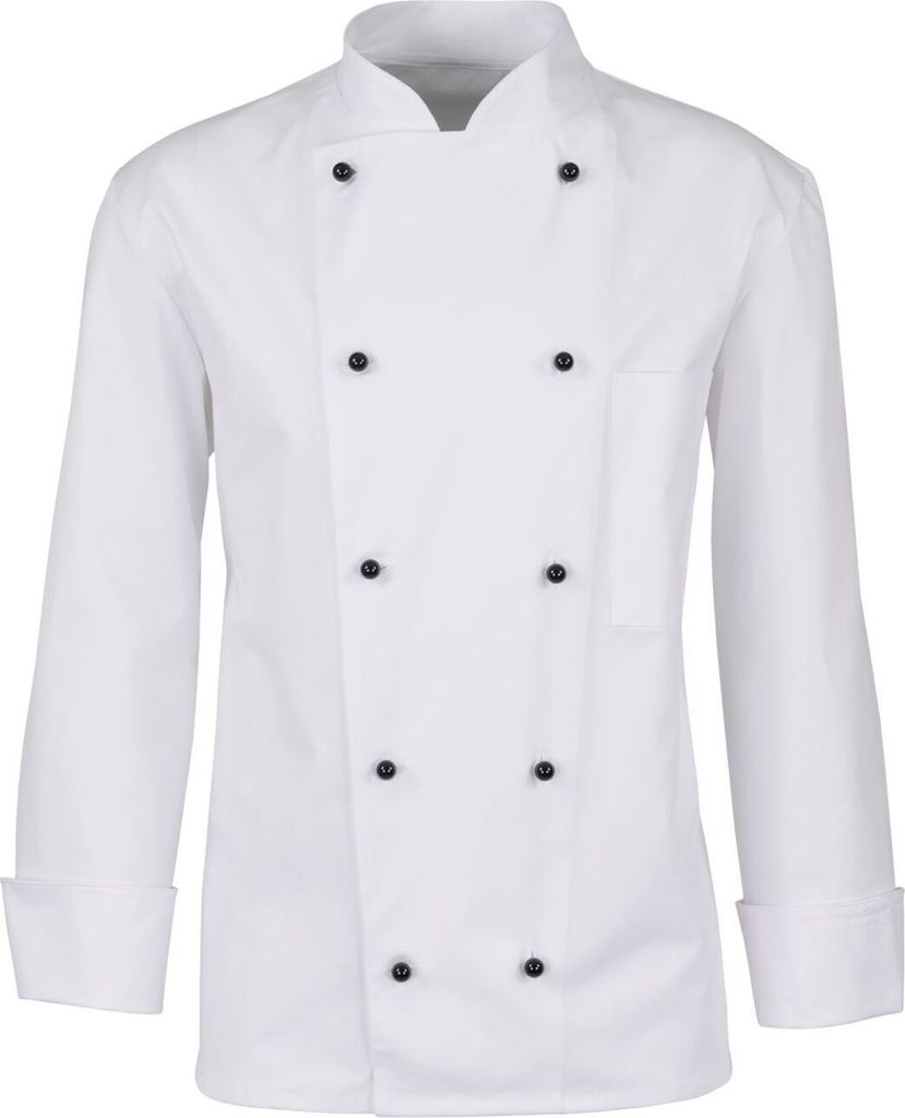 beb GASTRO Herren KOCHJACKE Stehkragen Baumwolle Weiß 60