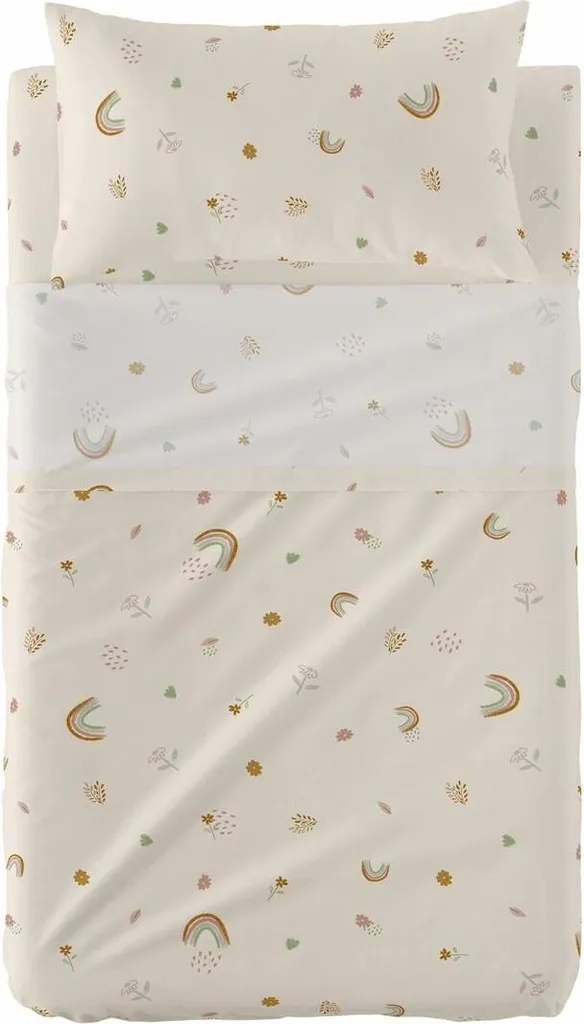 Housse de couette fleurie HappyFriday Mini Iris lit simple 140x200 cm
