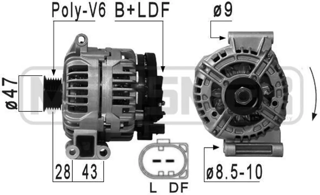 Alternateur de rechange 105A pour Mini Cooper S R53 et Cabriolet R52 R50