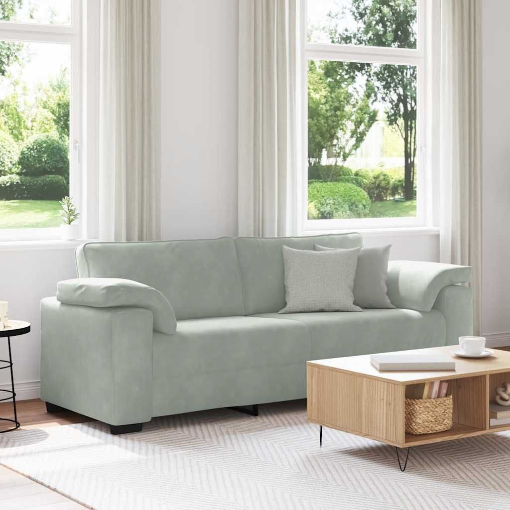 Möbel-Stil 3-Sitzer-Sofa Hellgrau 178 cm Samt Klassische Sofas 2025 - Neu6050053