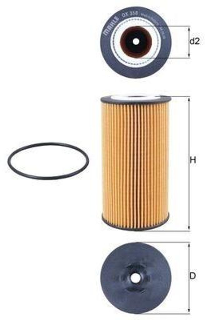 Filtr oleju KNECHT OX 358D Zdjęcie produktu 