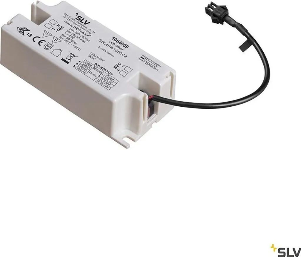 Bloc alimentation LED 40W multi mA SLV 1004059 pour spots et dalles
