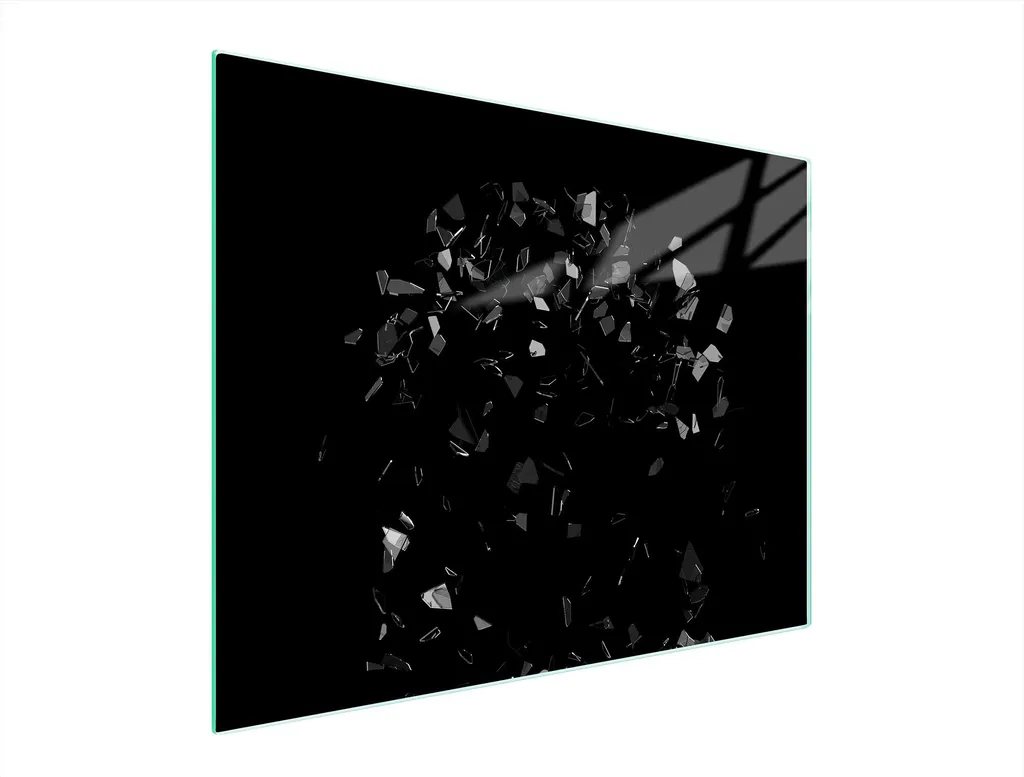 Tagliere in vetro temperato 52x40 nero | Coprifornelli universale robusto