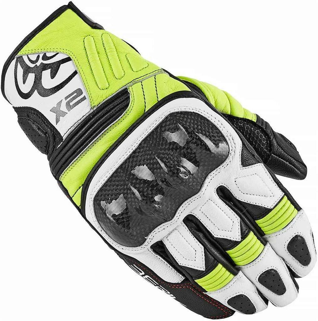 Berik NexG Motorrad Handschuhe, schwarz/weiß/gelb, S